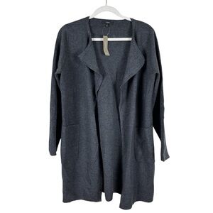 J. Crew Juliette Collarless Sweater-Blazer Sz S Business Casual Gray J6339 NWT